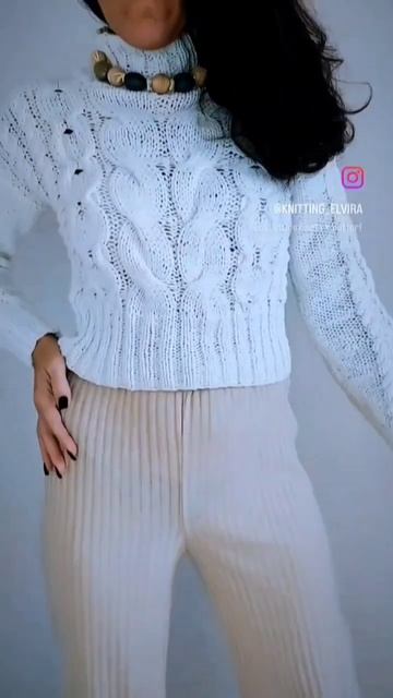 СВИТЕР #спицами #knitting смотреть онлайн