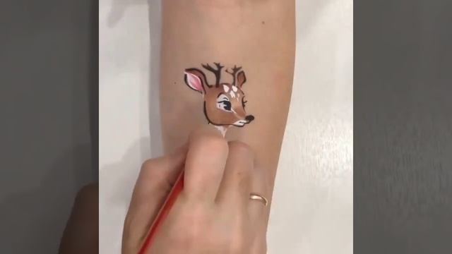 Аквагрим Олененок - трафарет Milena D3 смотреть онлайн