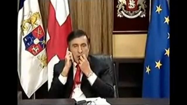 Саакашвили жует свой галстук Saakashvili eats his tie смотреть онлайн