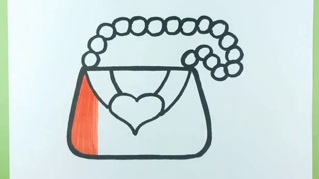 How to Draw Handbags with Rainbow Colors for kids | Как нарисовать сумки для детей. смотреть онлайн