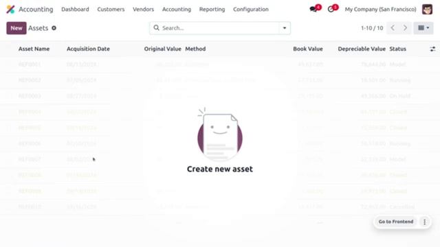 Создание и автоматизация модели активов в бухучете Odoo 17 смотреть онлайн