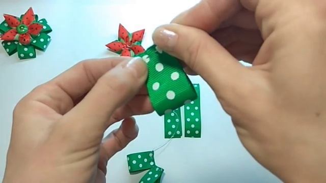 Простые летние бантики Арбузы из репса для начинающих МК Наталья Кваша смотреть онлайн