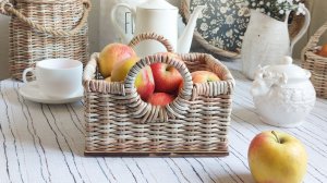 Плетем корзинку с круглыми ручками