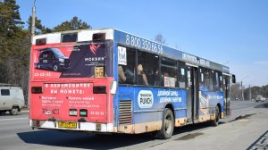 Автобус Mercedes-Benz O405N (АН 575 22) Покатушки по Барнаулу / Ride on the Mercedes-Benz O405N bus