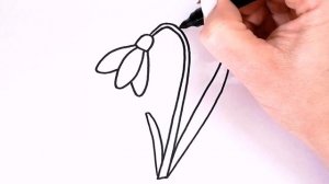 Как легко нарисовать ПОДСНЕЖНИК