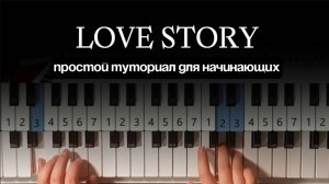 Как сыграть LOVE STORY на пианино - ПОШАГОВЫЙ И МЕДЛЕННЫЙ разбор