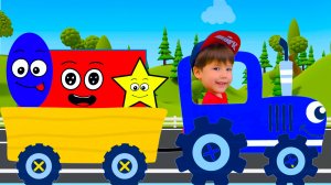 Брозаврики Синий трактор Развивающая песенка Фигуры для детей Семья пальчиков #детям