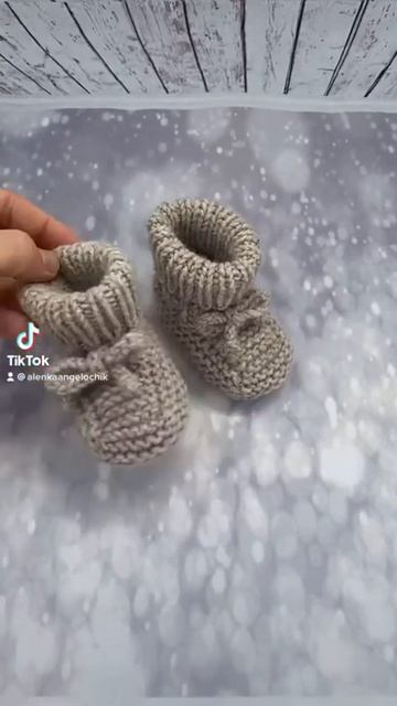 Пинетки спицами( думаю сделать своё описание. Нужно?