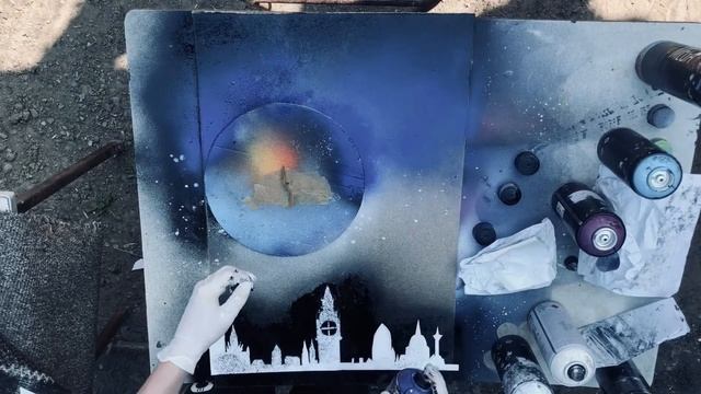 Мэри Поппинс / рисунок баллончиками смотреть онлайн