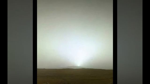 Марсианский закат и запись звуков на поверхности Марса.