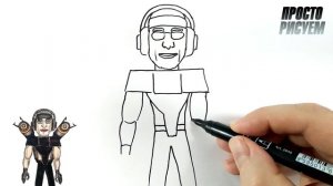 Рисуем обновленный скибиди туалет гибрид