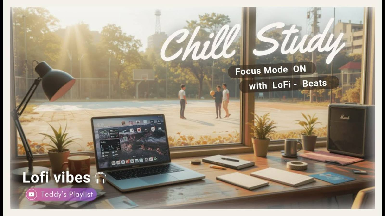 Уютное рабочее место с лоуфай — музыка для расслабления и концентрации