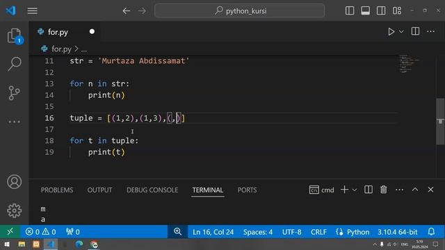 Python-дағы for циклі | Қазақша Python курсы (6.1-бөлім) смотреть онлайн