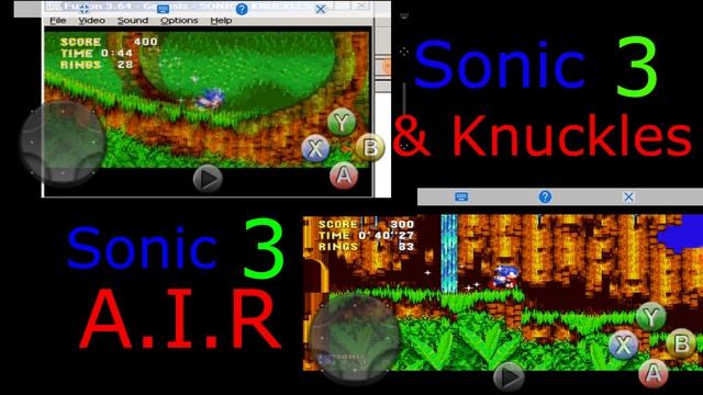 Sonic 3 & Knuckles v.s Sonic 3 A.I.R на Android - ExaGear Test
