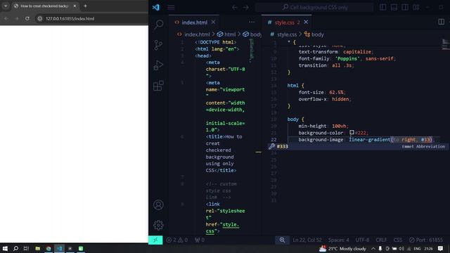 Как добавить background в клеточку используя только CSS | How to смотреть онлайн