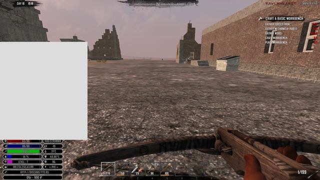 7 Days To Die [RAVENHEARST 3.0] Прогулка по городу.