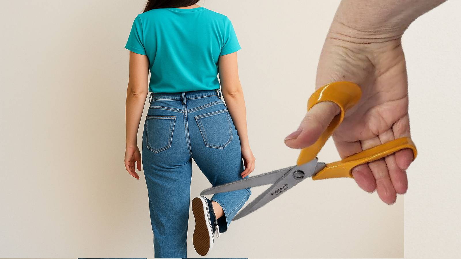 Как укоротить джинсы за 2 минуты с фабричным швом смотреть онлайн