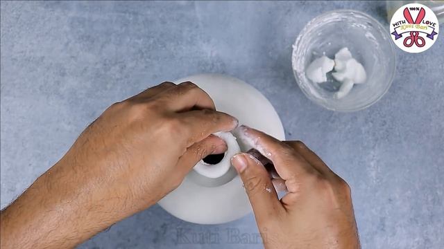 Paper flower vase Look Like Ceramic flower vase || Cement flower vase making смотреть онлайн