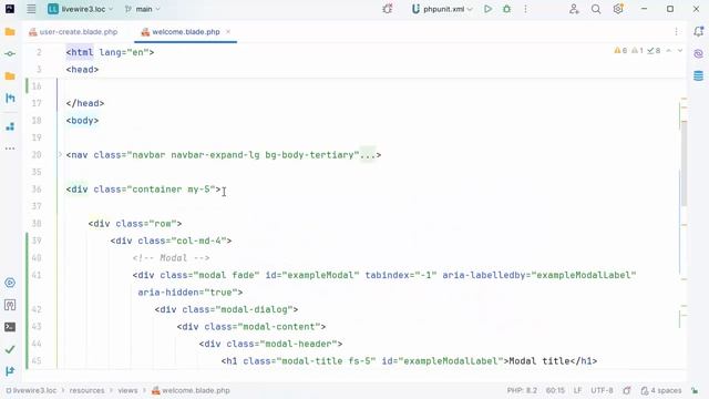 Laravel Livewire 3. Урок 8. Компоненты в модальных окнах Bootstrap и