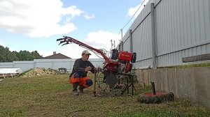 Мотоблок Хопер распашка картофеля