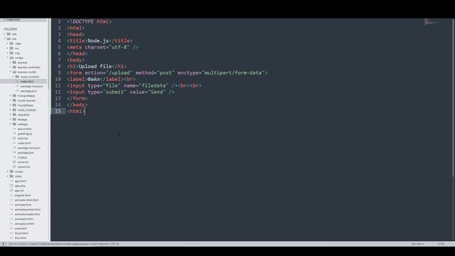 Уроки NodeJS | Загрузка файлов multer