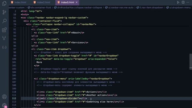 Урок 78.Построение навигационной панели с Bootstrap 5 смотреть онлайн