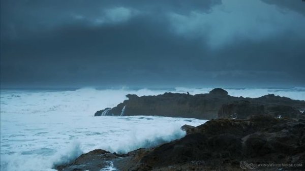 Sleep to Big Ocean Waves Crashing | Stormy White Noise Water Sounds 10 Hours