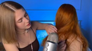 АСМР с сестрой 😴✨Расчесывание волос | Массаж спины и