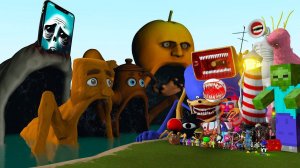 Все итальянские пожиратели морей brainrot против всех монстров в garry's mod!