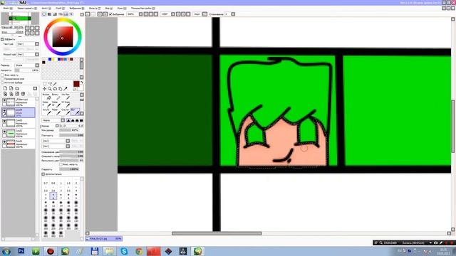 Как сделать шапку для YouTube вPaint Tool Sai. смотреть онлайн