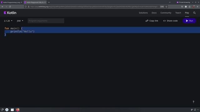 Перша програма Hello World - Основи програмування Kotlin смотреть онлайн