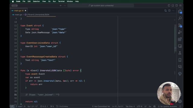 Пишем свой json.Unmarshaler в Golang смотреть онлайн