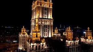 Ночная Москва с дрона DJI Mavic