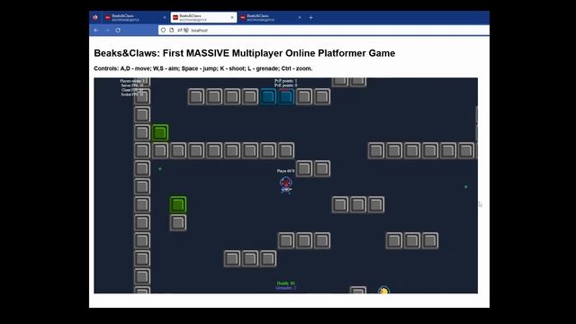 Beaks&Claws прототип многопользовательского online платформера