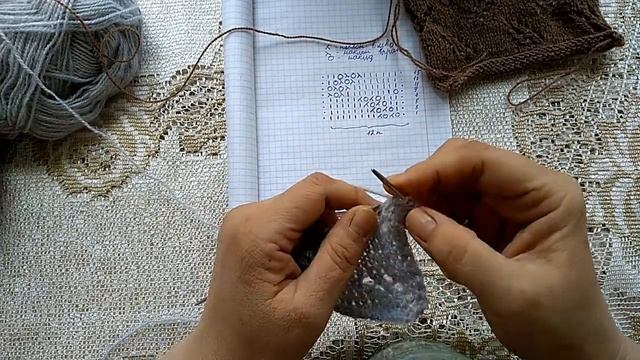 Простой ажурный узор для весенних и летних кофт.Схема и описание. смотреть онлайн