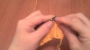 Двусторонний узор спицами для шарфиков