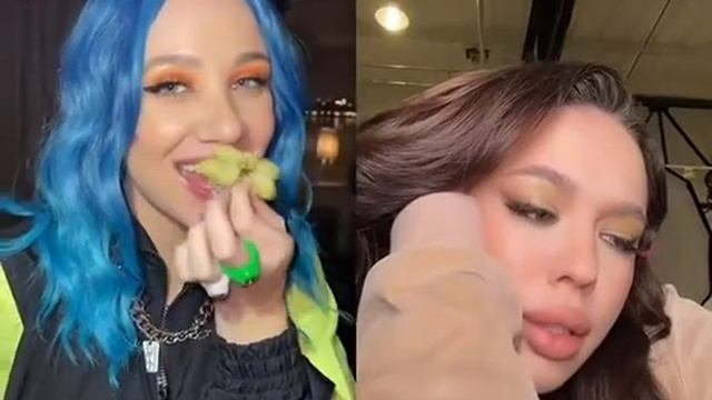 Мия Бойко смотрит на Инстасамку и кушает виноградик 🥺❤️🍇 смотреть онлайн