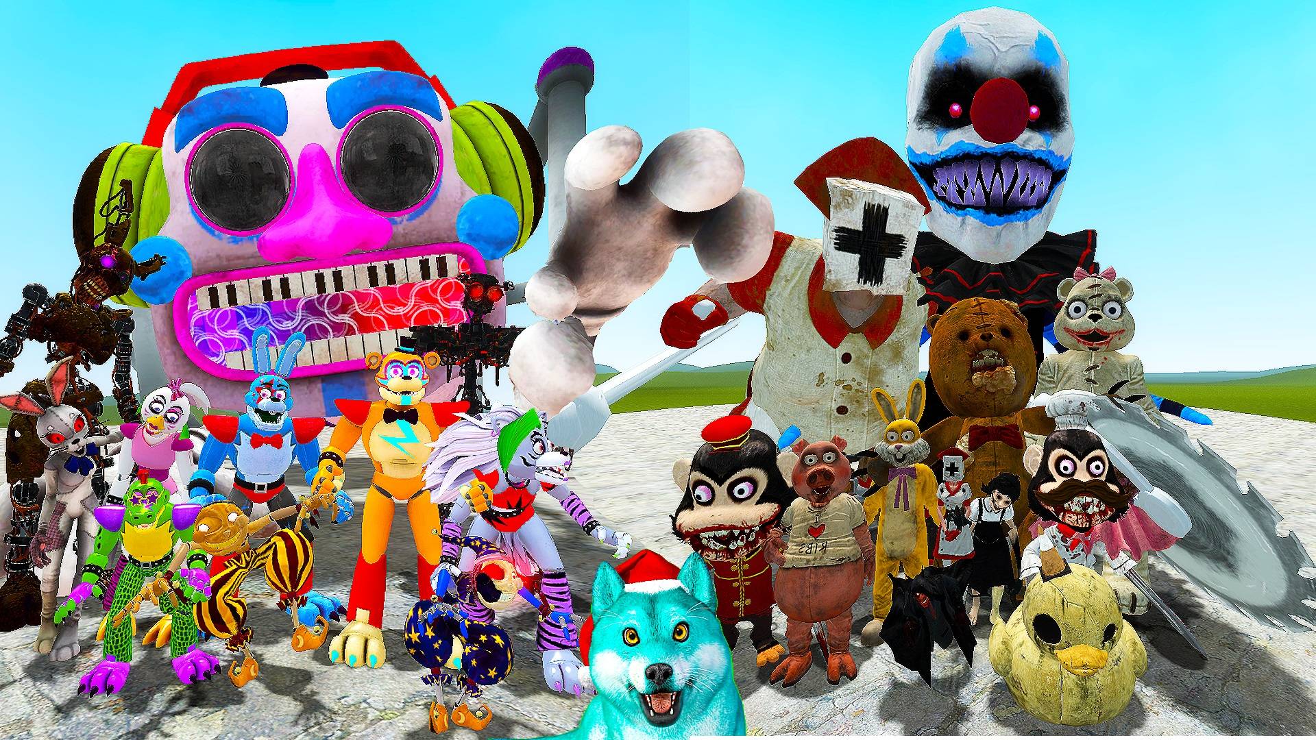 Темный глава 1-4 против Фнаф 9 аниматроников в гаррис мод! garry's mod смотреть онлайн