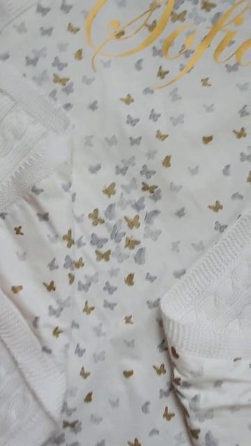 Personalized baby blanket White Butterflies/Именной детский плед White Butterflies смотреть онлайн