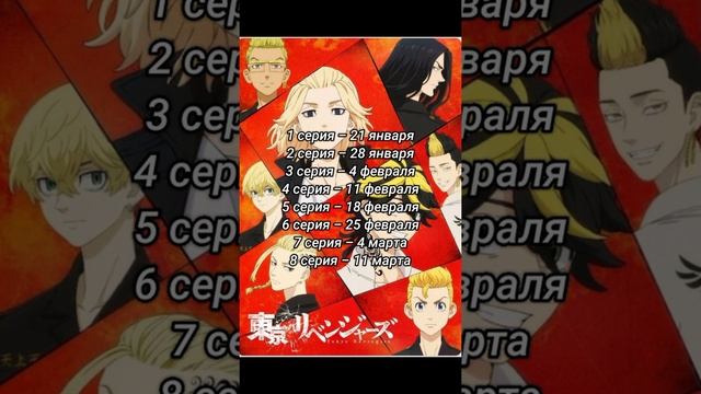 Дата выхода серий Токийские Мстители 2, видео полностью не влезло. смотреть онлайн