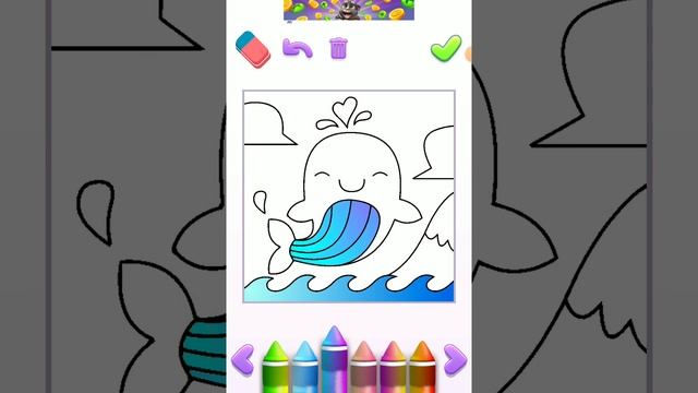 Мой говорящий Том 2 🌈 Водные процедуры My talking Tom 2 Water procedures + Coloring Pages