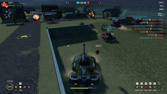 Бой в «TankiOnLine» 2025-05-30 1280x720х25p. Магнум + Арес [Пустыня TJR] Победа 32-0. Чисто