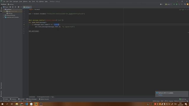 Как написать бота. Часть 1. Создание и простой код в Python смотреть онлайн