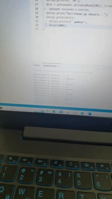 Ультразвуковой датчик HC-SR04 / Arduino смотреть онлайн