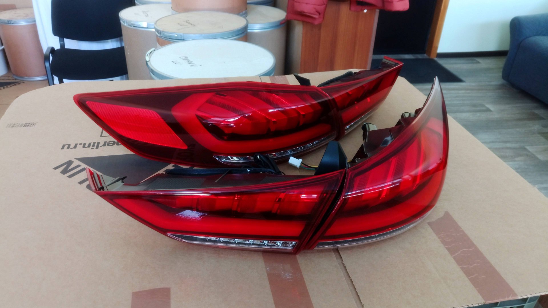 Задние LED фонари на Hyundai Elantra AD 2018 год