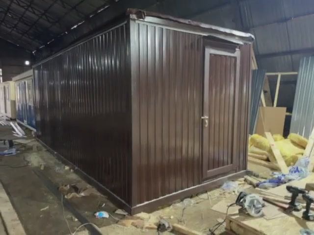 Вагончик для строителей с тамбуром | «ПромСнаб» смотреть онлайн