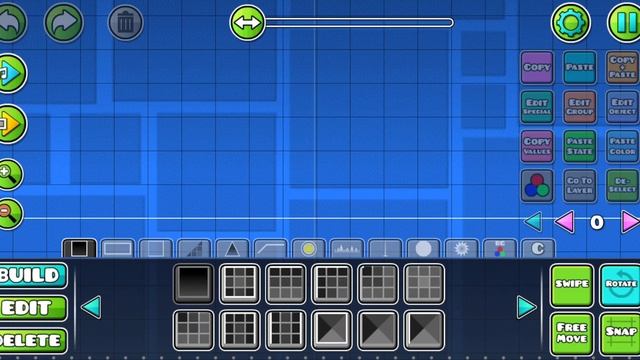 Строю новый уровень в Геометри даш.