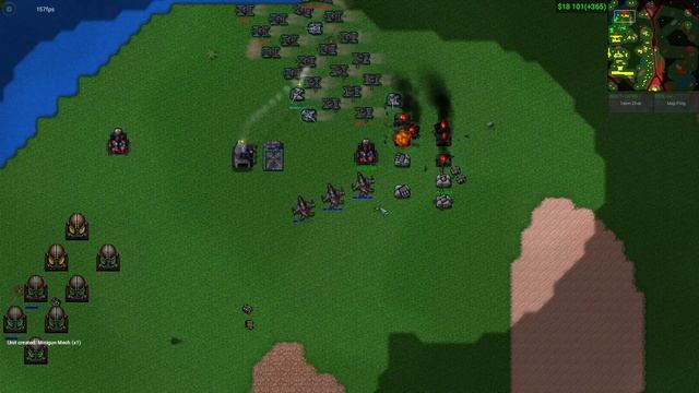 Пуш рабочими на Lava Divide | Rusted Warfare - RTS смотреть онлайн