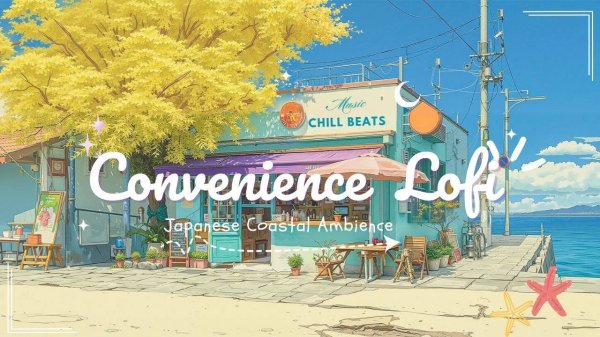 Japanese City to Convenience Store Lofi 🌙 Lofi Chill Mix with Soothing Ocean Ambience from Japan