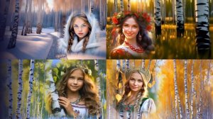 Минусовый клип на песню «У моей России длинные косички